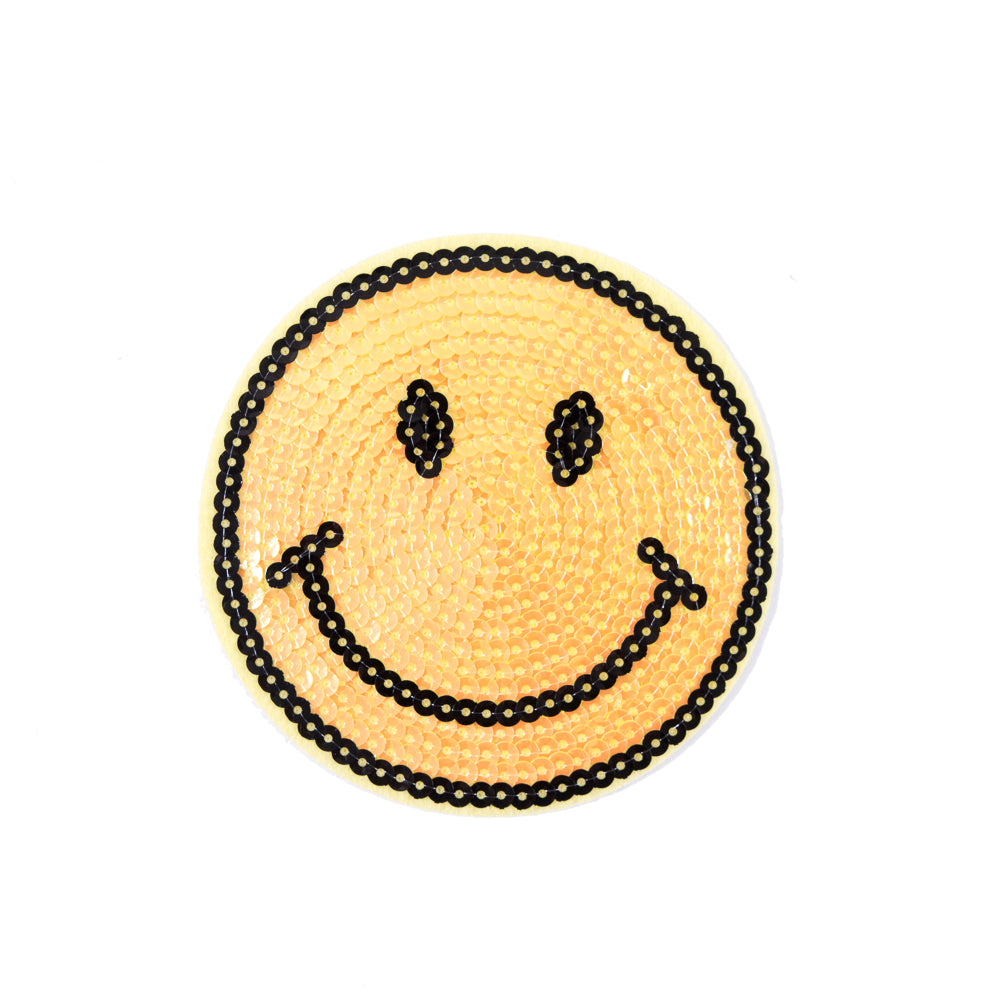Sequin Smiley Face Patch - 2.75