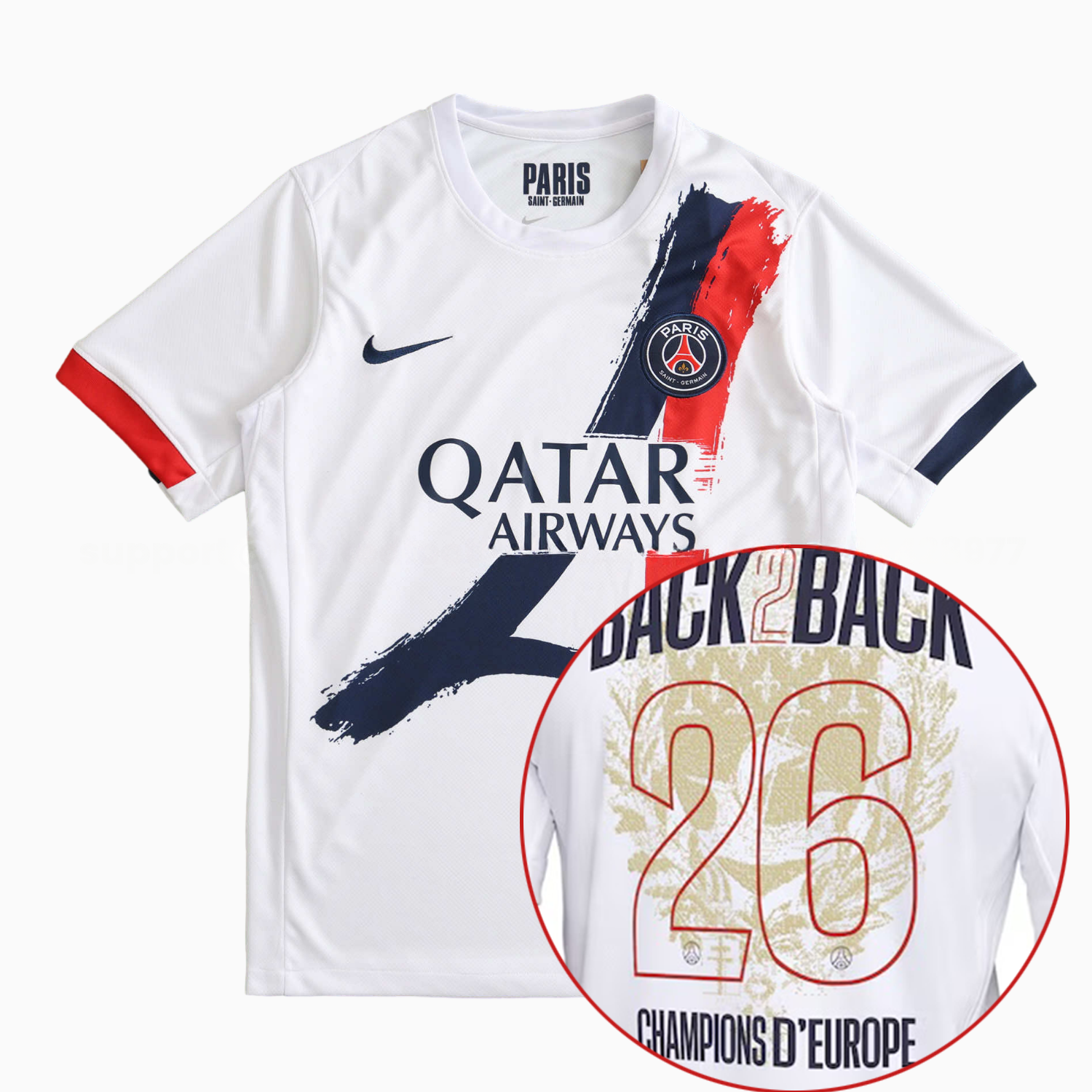 【Champion 26 Font】Paris Saint-Germain PSG 25-26 Away Jersey - Fans Version - UnitedFutballJersey
