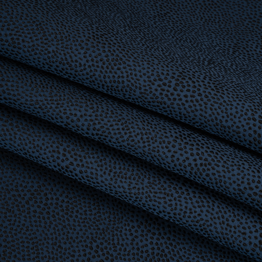 Recycled Polyester Jacquard - Midnight Little All-Over Spots - British Imported - Joann Fabrics