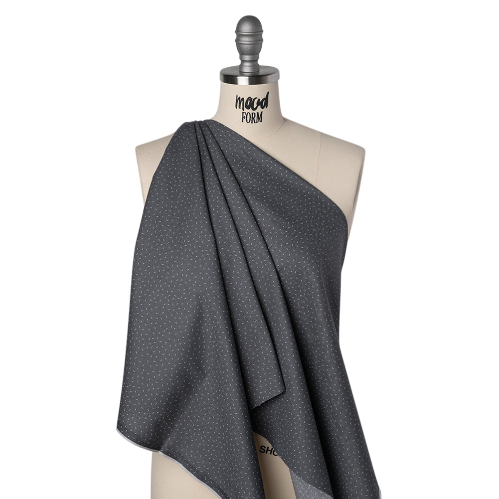 Printed Quilting Cotton by Ghazal Razavi for FIGO Studio - Gray and White Dashes - Dewfall Collection - Joann Fabrics