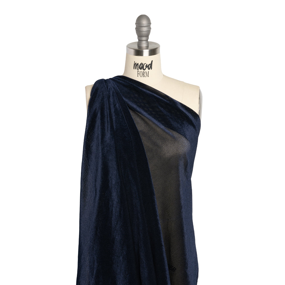 Mesh Velour - Navy - Designer Deadstock - Joann Fabrics