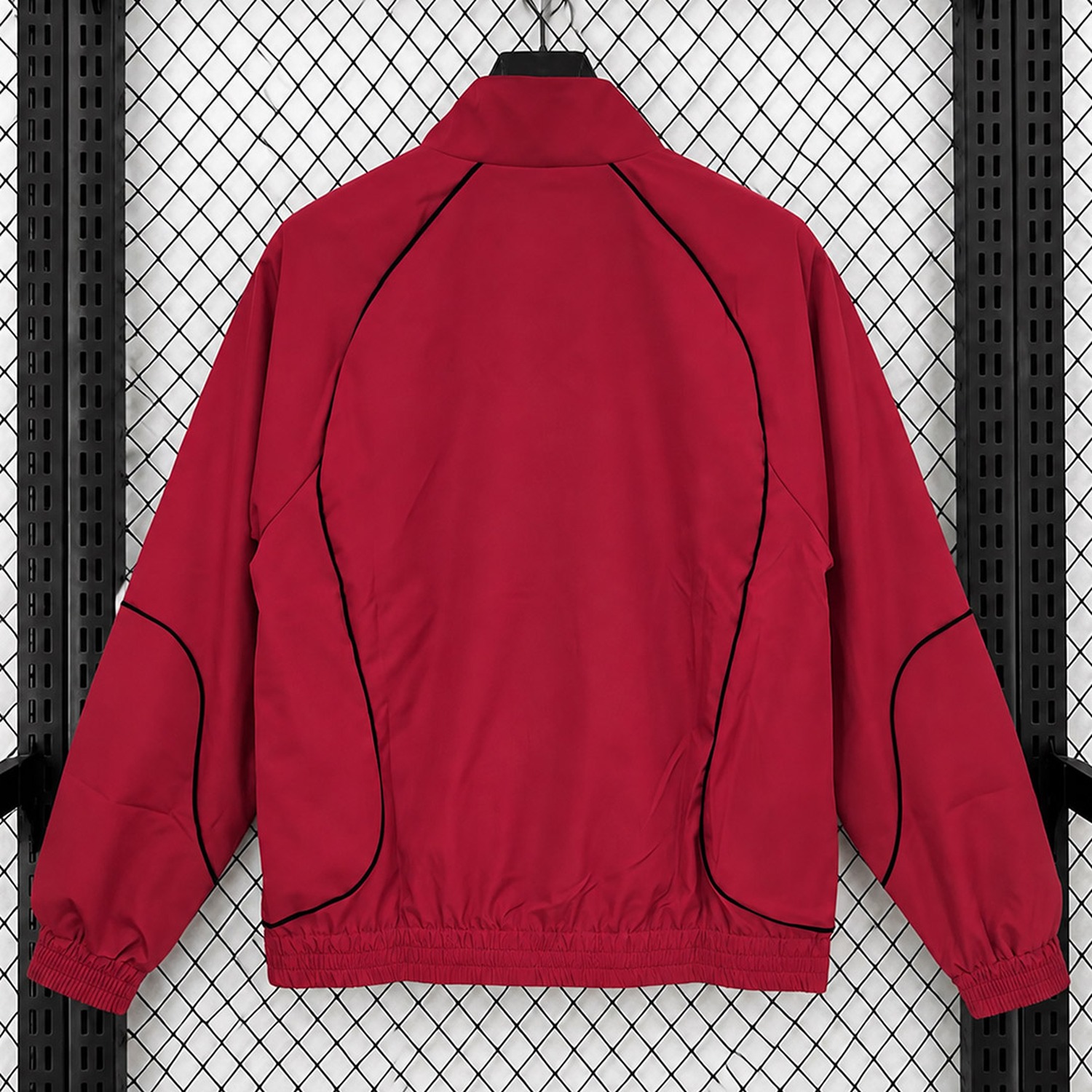 Arsenal 26-27 Graphic Mock-Neck Retro Style Red Windbreaker Jacket - UnitedFutballJersey