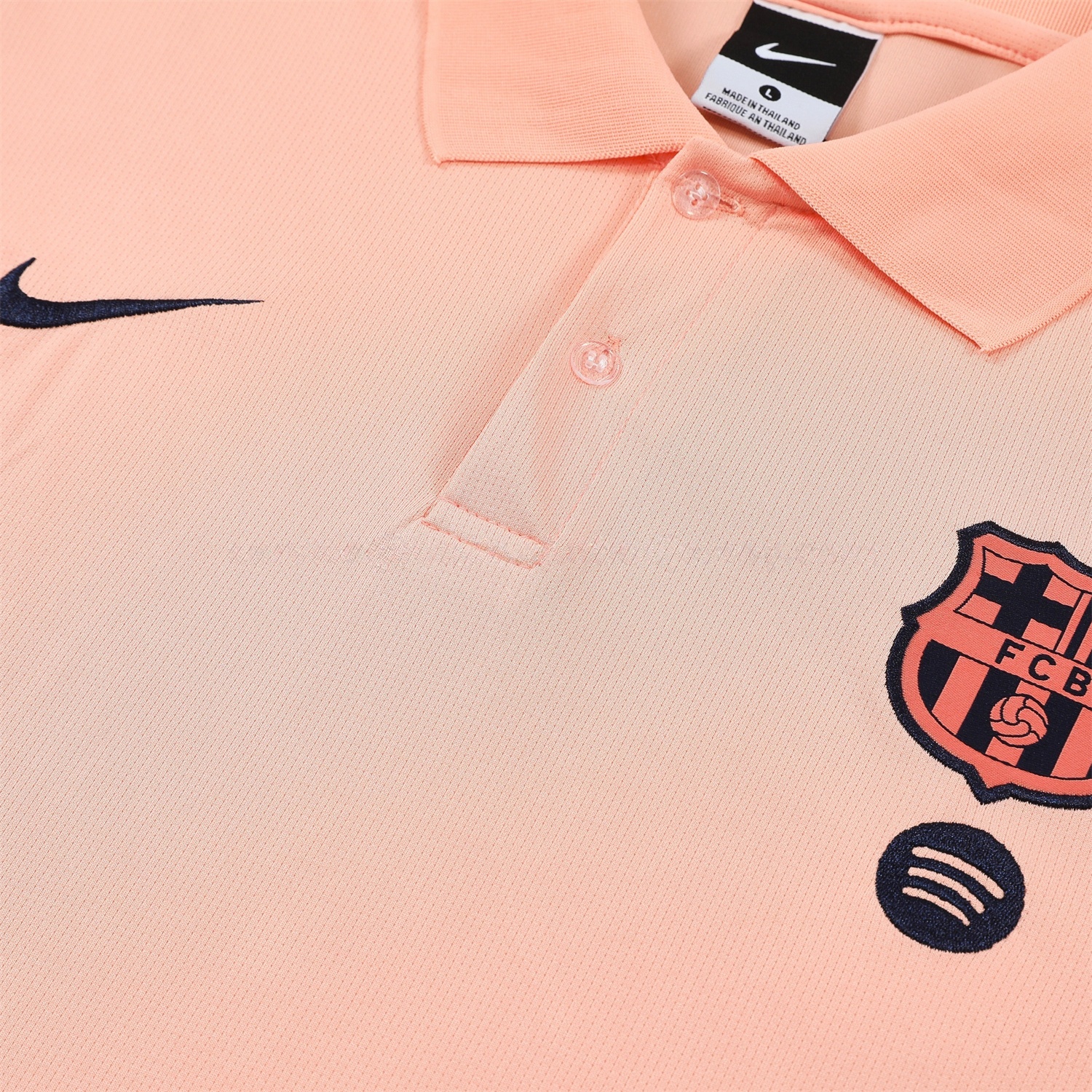 Barcelona 25-26 POLO Short-Sleeve Training Set - Pink Top and Dark Blue Pants - UnitedFutballJersey