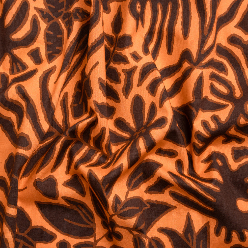 Mood Exclusive Orange Folklore Fundamentals Stretch Cotton Poplin - Joann Fabrics