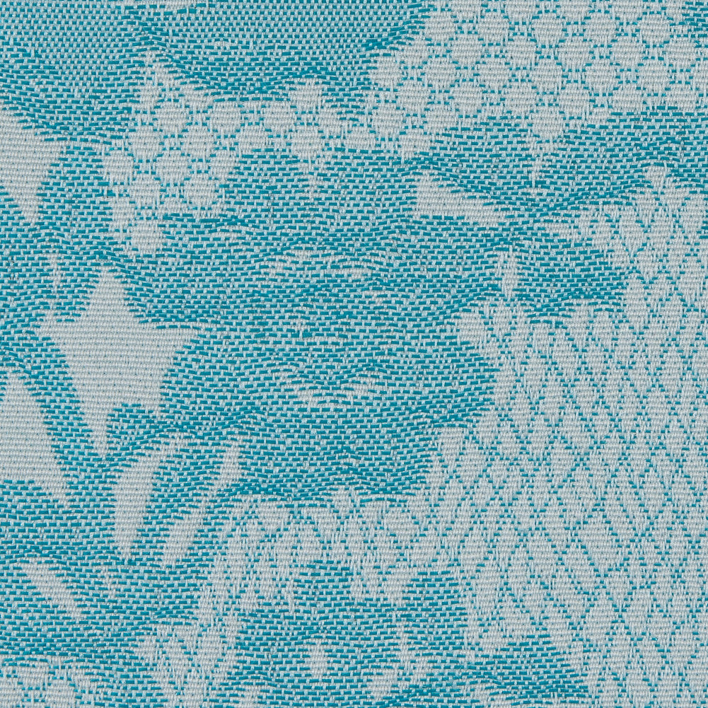 Metallic Bluebird and White Lacey Floral Brocade - Joann Fabrics