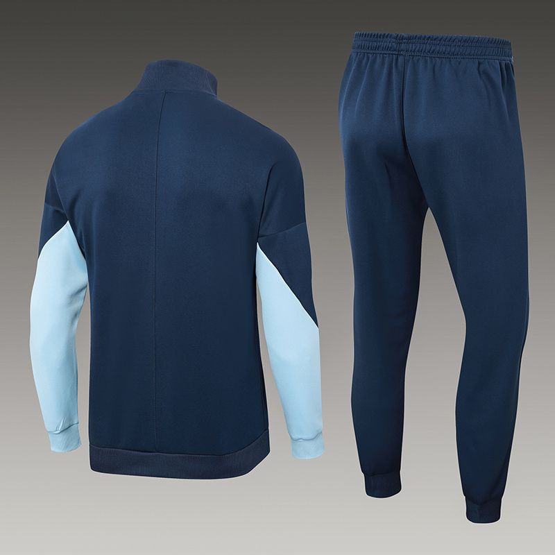 2024-2025 France Half-Pull Training Suit Royal Blue Football Shirt Set