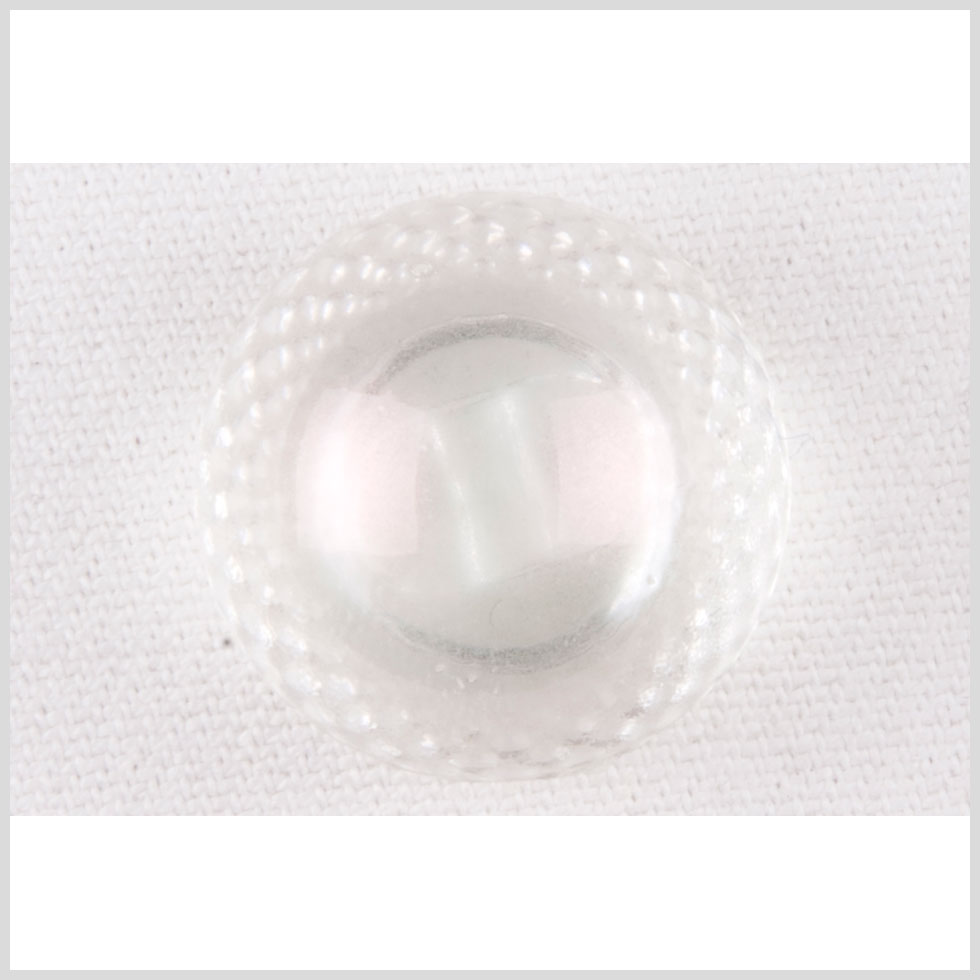 Plastic Shank Back Button - 36L/23mm - Iridescent White Dome with Braided Rim - Joann Fabrics