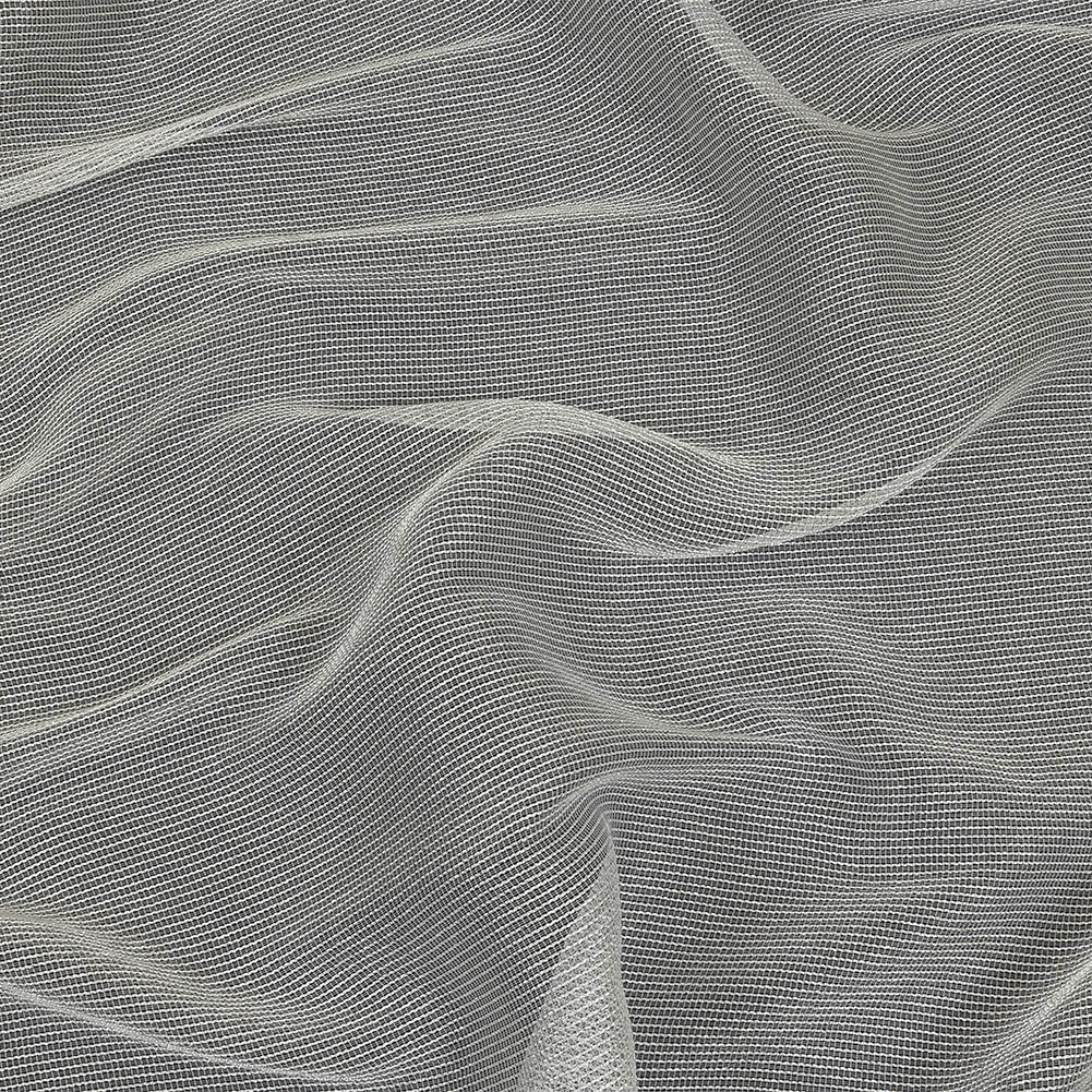Metallic Silver and White Textural Stripes Luxe Novelty Mesh - Joann Fabrics