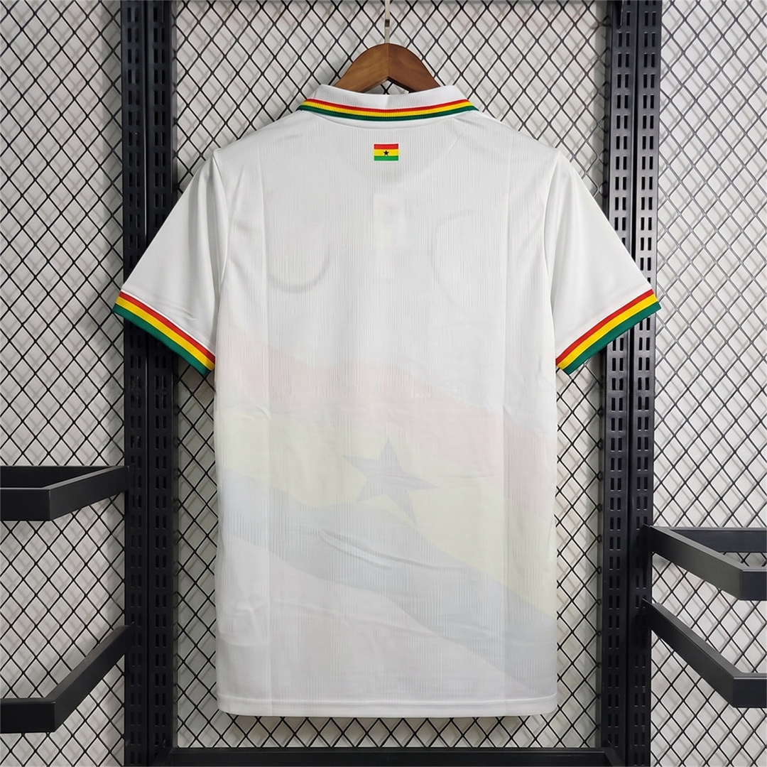 Ghana 2026 White With Flag Special Polo Jersey - Fans Version - UnitedFutballJersey