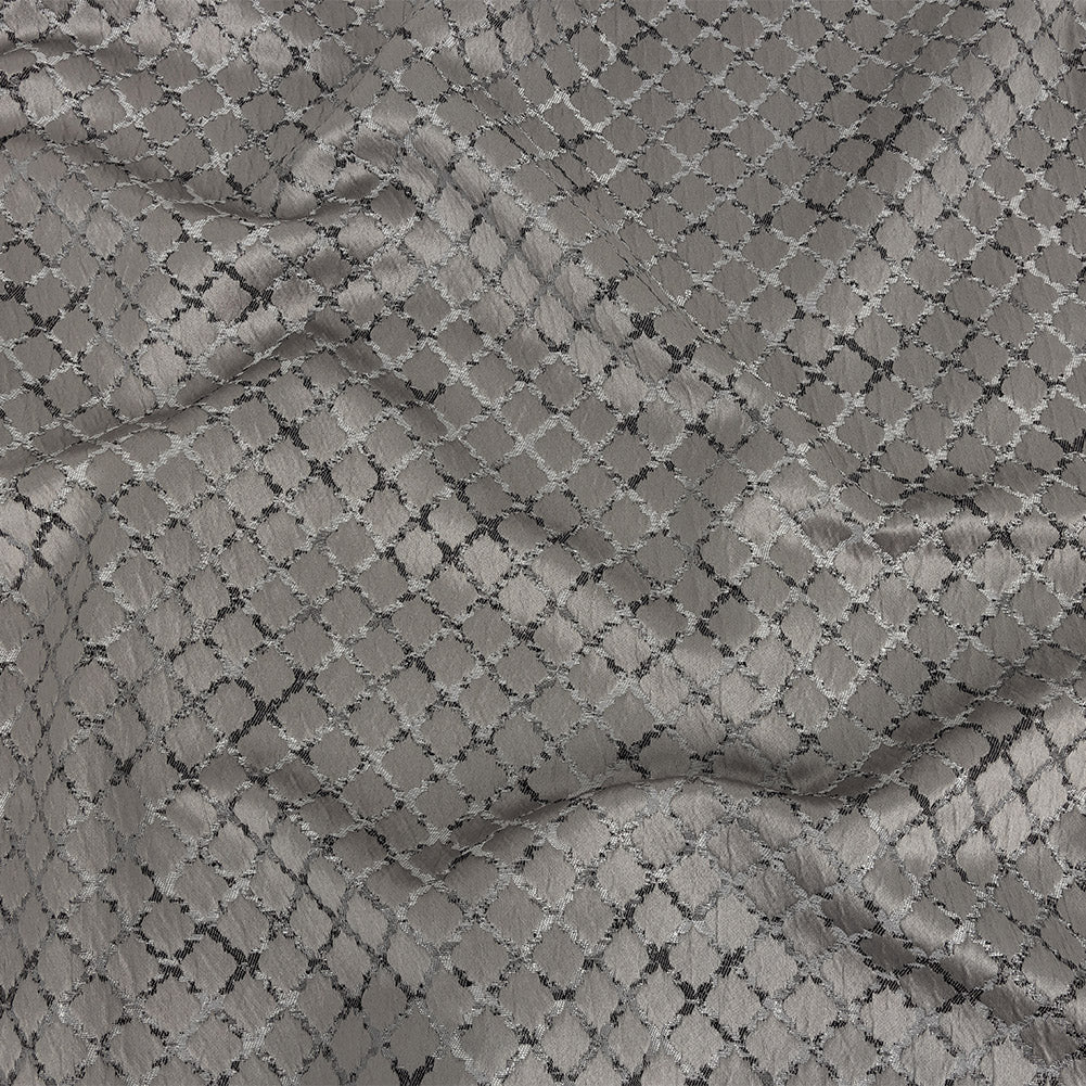 Drapery Jacquard - Graphite Moroccan Quatrefoil - British Imported - Joann Fabrics