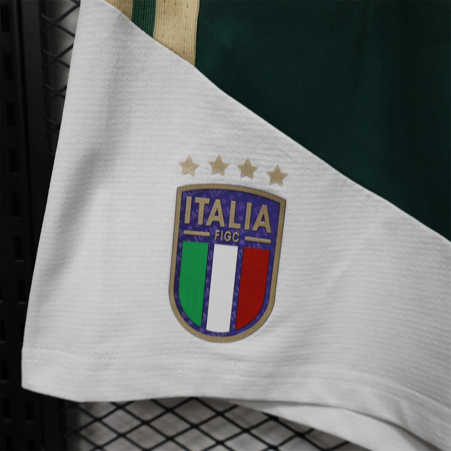 Italy 2026 White Green Training Shorts - Player Version - UnitedFutballJersey