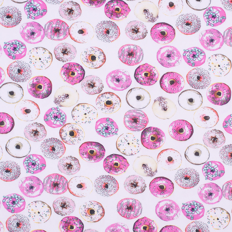 Strawberry Donuts Digitally Printed on Neoprene/Scuba Knit - Joann Fabrics