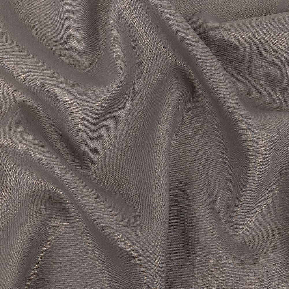 Medium Weight Linen Woven with Metallic Foiling - Silver Shadow and Gold - Bianca Collection - Joann Fabrics