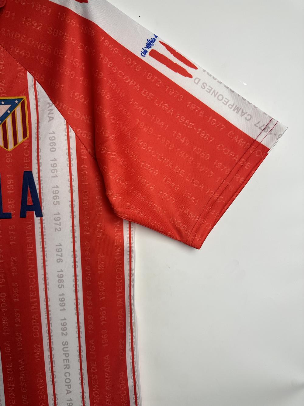 1995/1996 Retro Atletico Madrid Home Soccer Jersey 1:1 Thai Quality