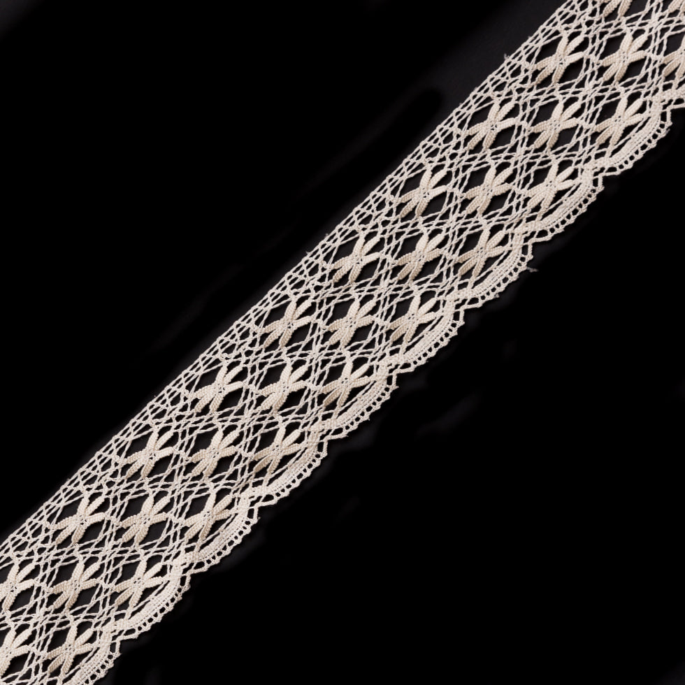 Ivory Crochet Trim with Scalloped Edges - 1.5