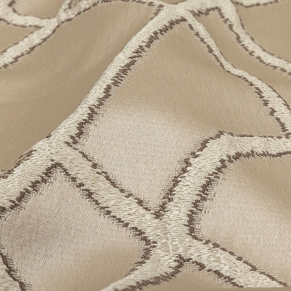 Drapery Jacquard - Oyster Abstract Shapes - British Imported - Joann Fabrics