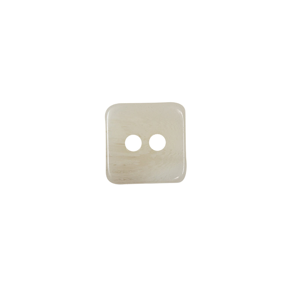 Tofu and White Swirl Semi-Translucent Two-Hole Square Plastic Button - 24L/15mm - Joann Fabrics