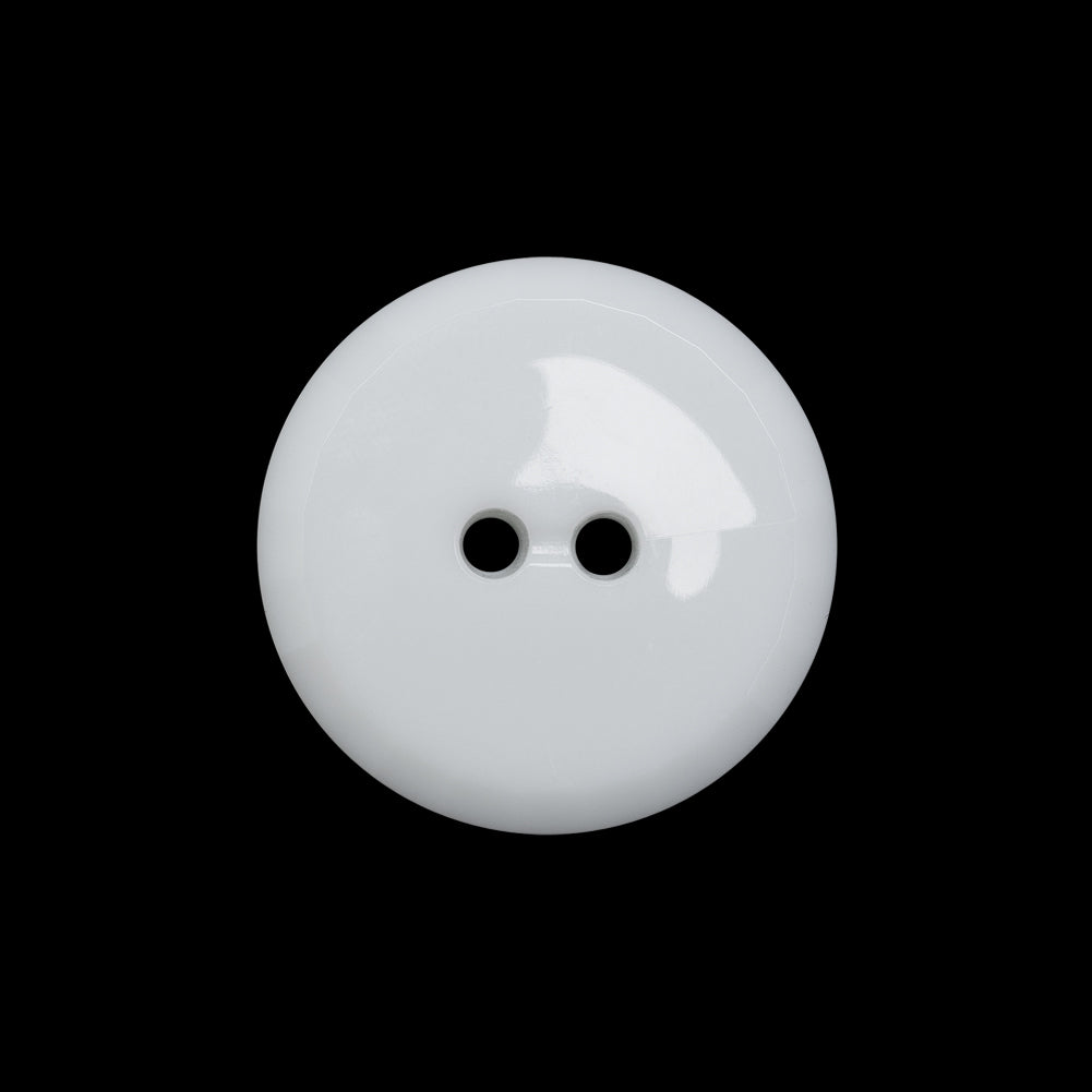 Flat Plastic 2-Hole Button - White Faceted Rim - 36L/23mm - Joann Fabrics