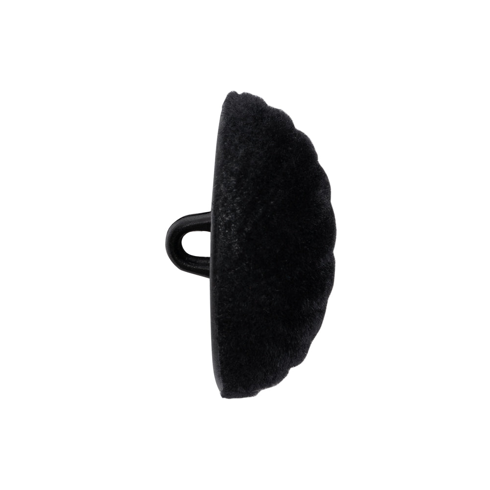 Fabric Covered Shank Back Button - 40L/25.5mm - Black Velvet Radiating Ribs - Joann Fabrics