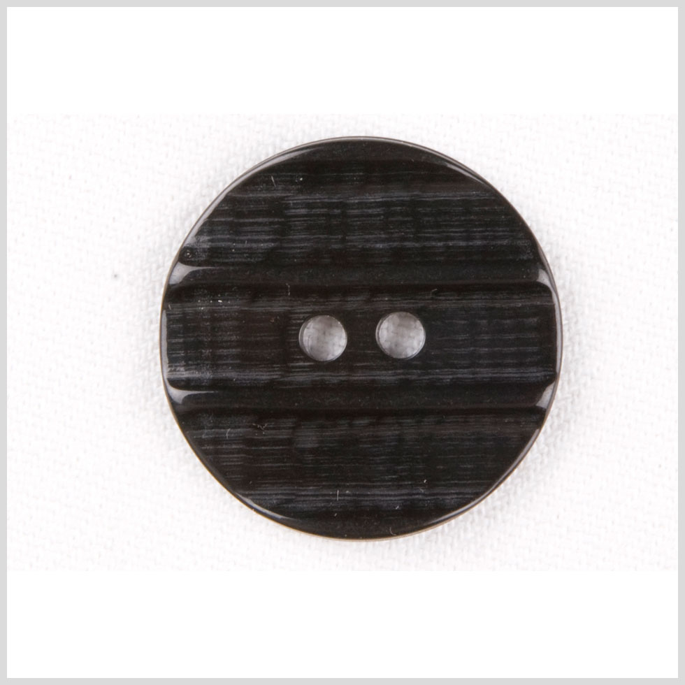Plastic 2-Hole Button - 44L/28mm - Black Embossed Ridges - Joann Fabrics