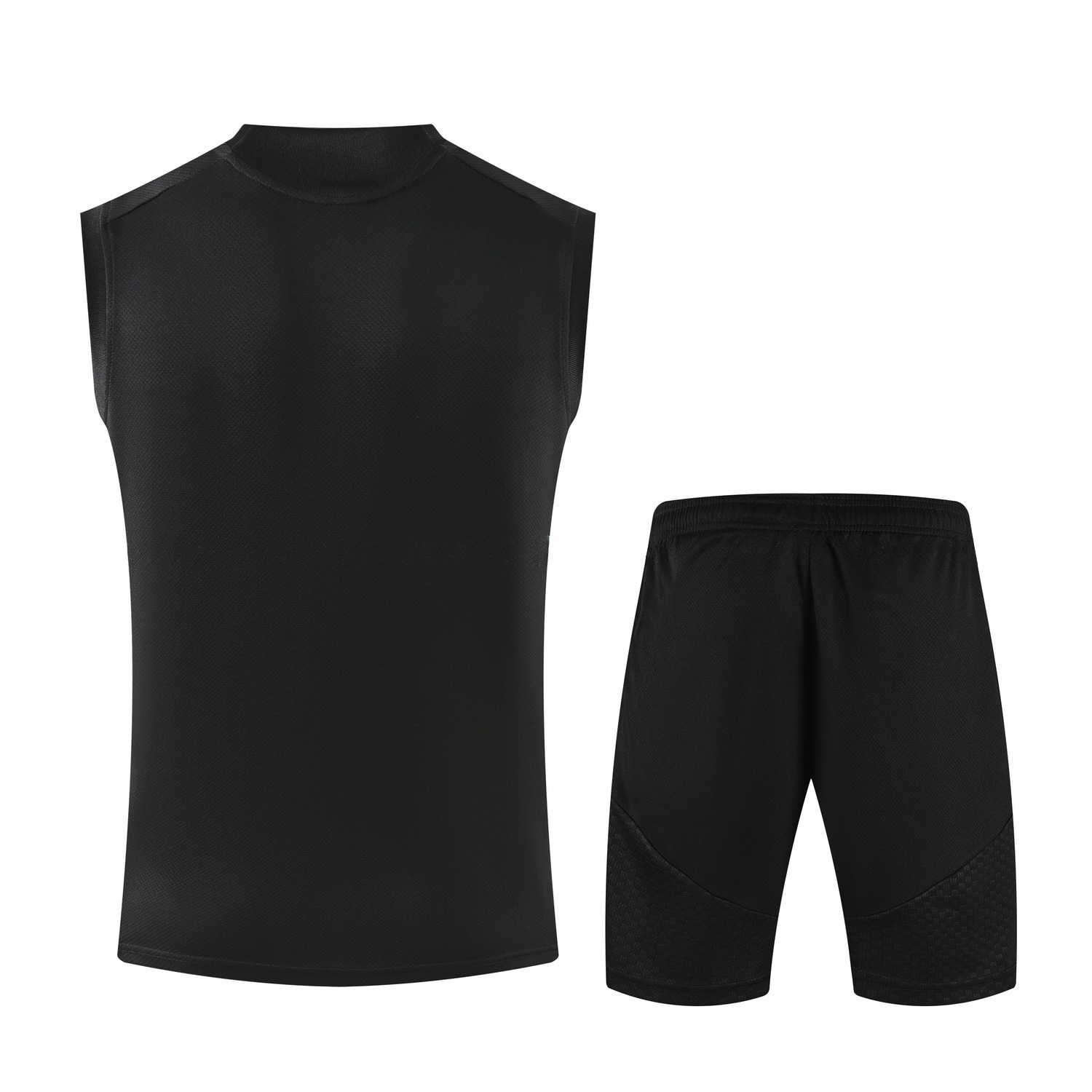 Arsenal 26-27 Vest Training Set - Black With White Vest and Shorts - UnitedFutballJersey