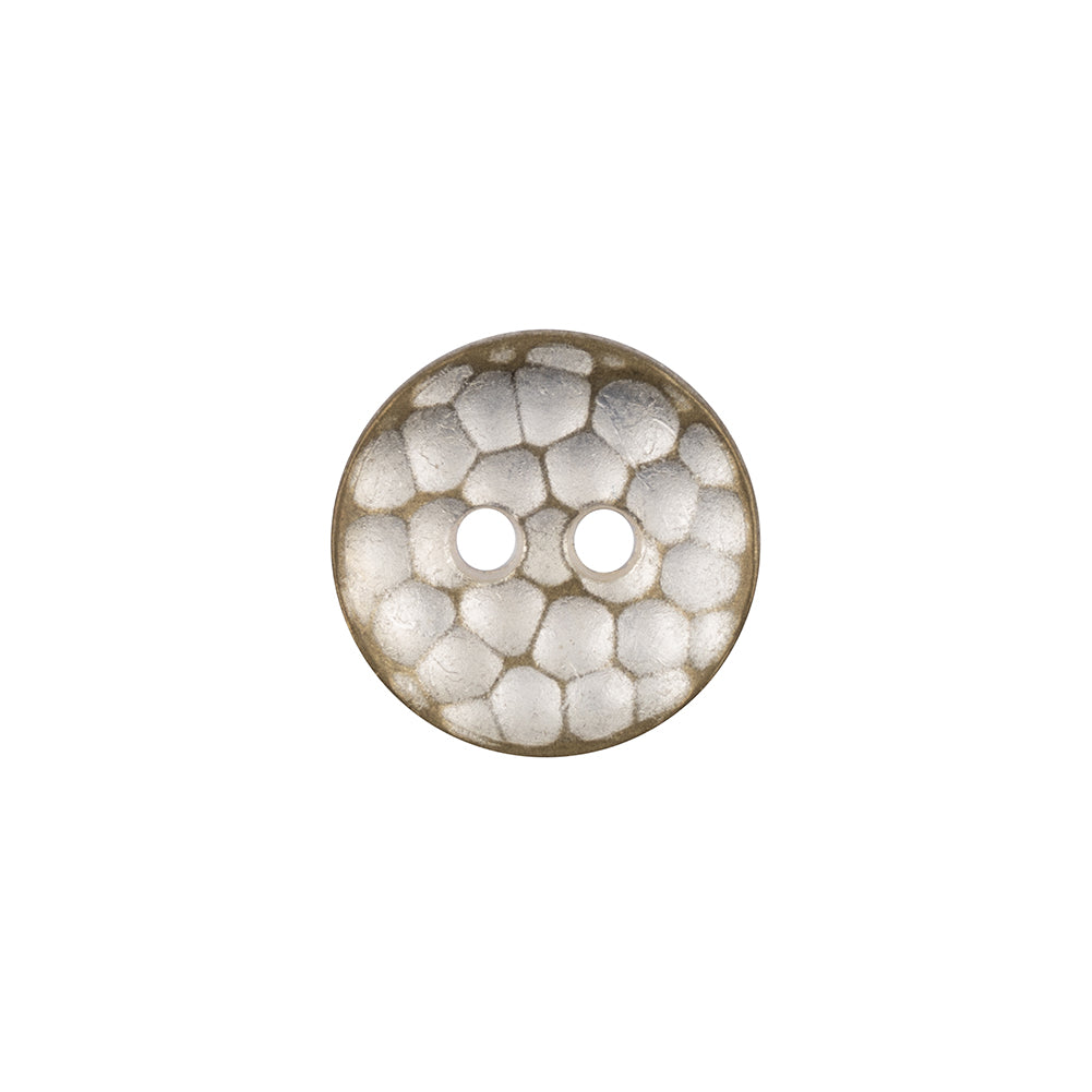 Italian Silver Brass Geometric 2-Hole Metal Saucer Button - 24L/15mm - Joann Fabrics
