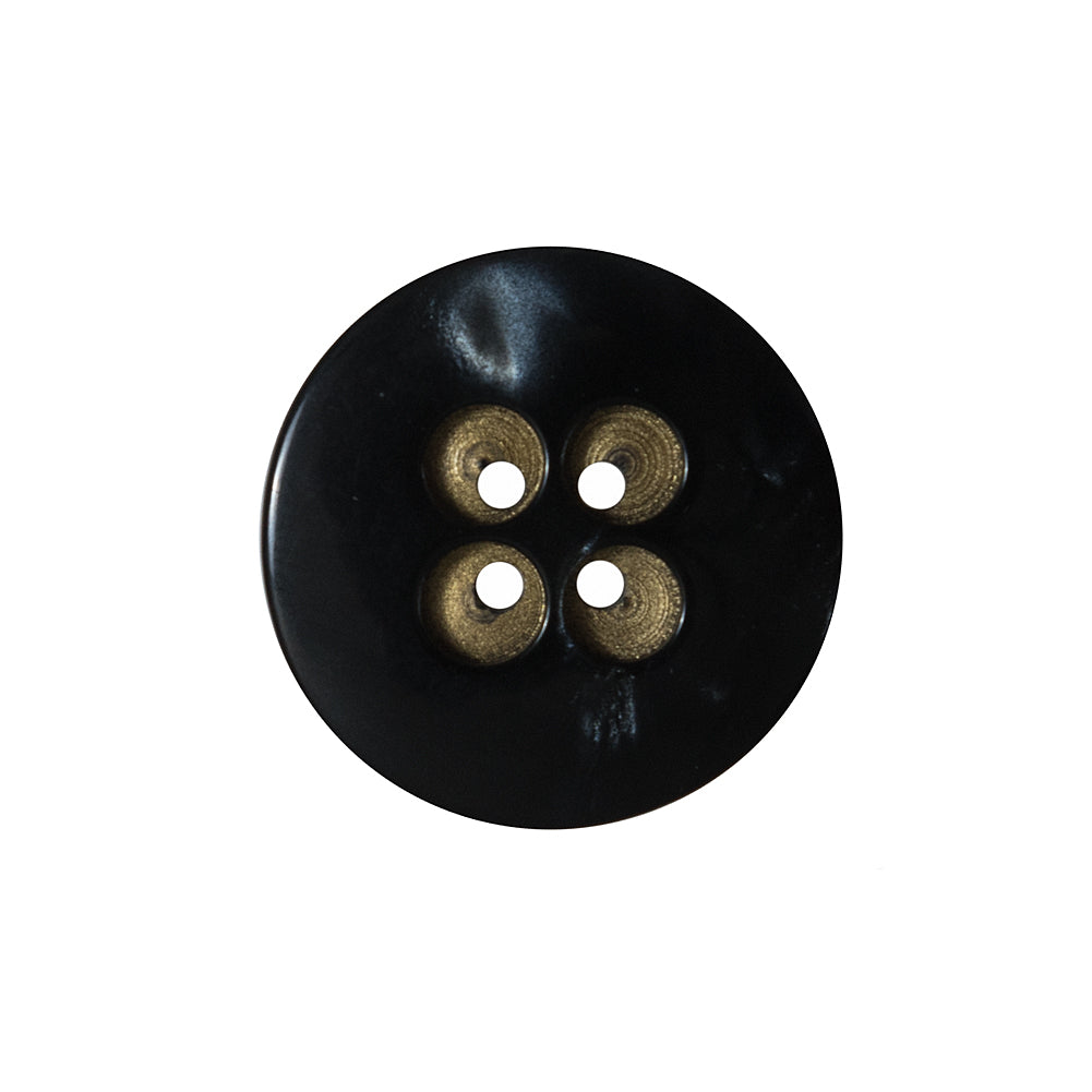 Black and Gold 4-Hole Button - 36L/23mm - Joann Fabrics