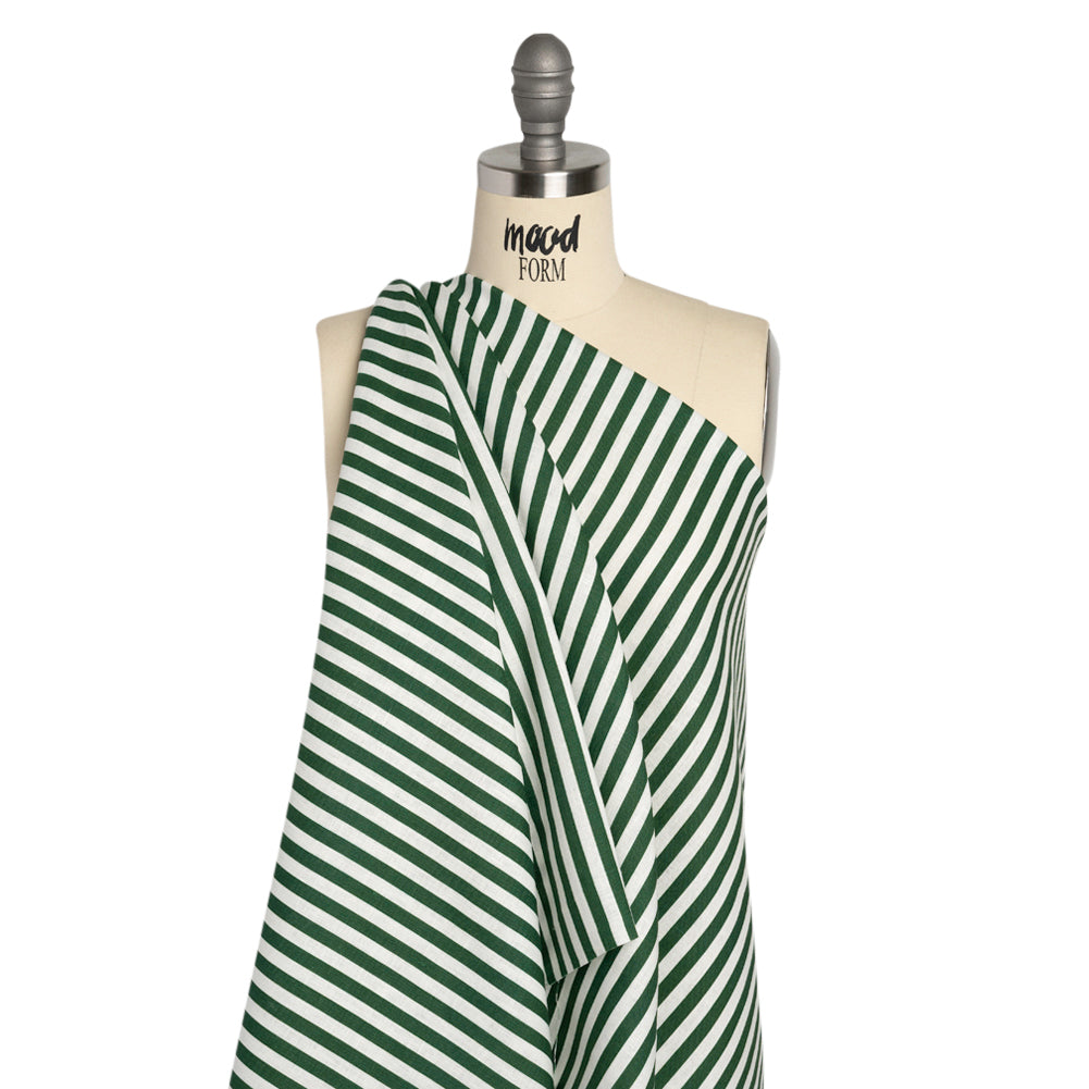 Medium Weight Linen Woven - Hunter Green Stripes - Lydia Collection - Joann Fabrics