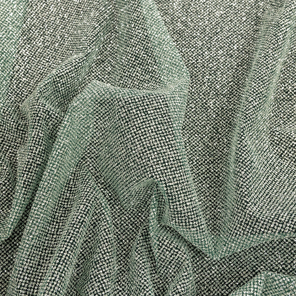 Tulle with Metallic Platinum Glitter - Hurrem Green - Platina Collection - Joann Fabrics