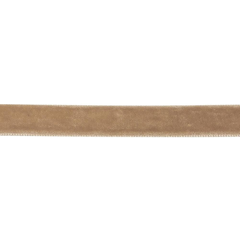 Nougat Single Face Velvet Ribbon - 0.5