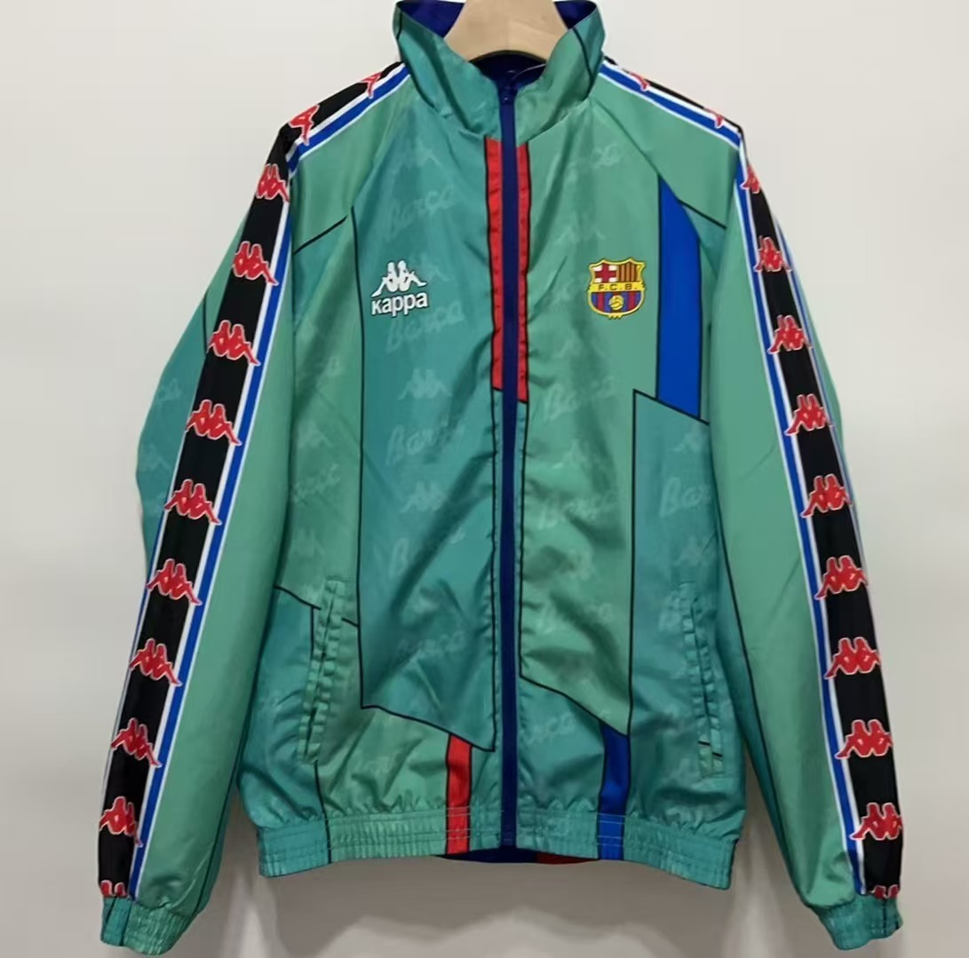 1996/1997 Retro Barcelona Reversible Windbreaker Soccer Jersey 1:1 Thai Quality