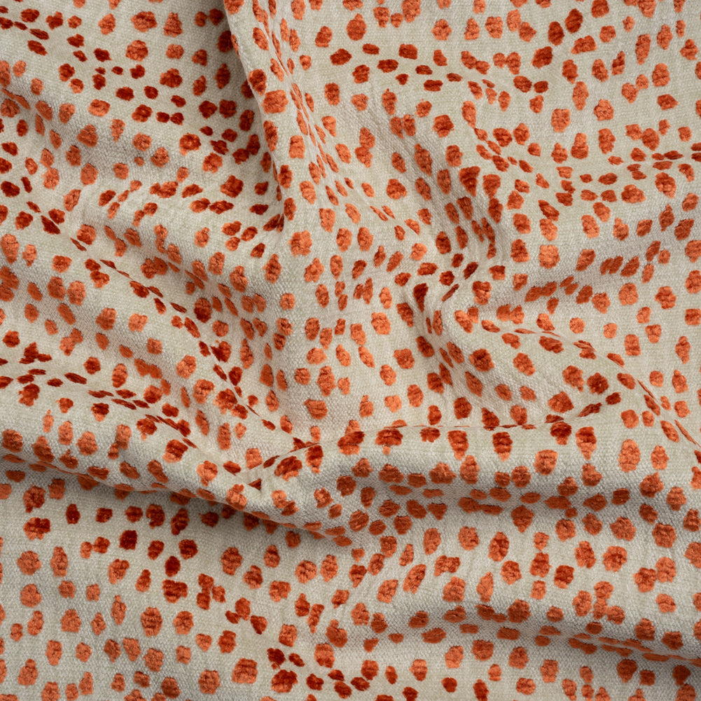 Upholstery Chenille - Cinnabar Spotted - Piperhill Collection - Joann Fabrics
