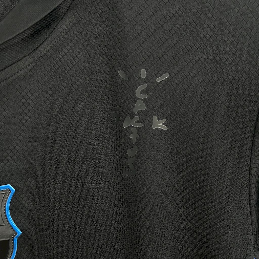 2024/2025  Barcelona x Travis Scott Collab Away Black Advertising Football Shirt 1:1 Thai Quality