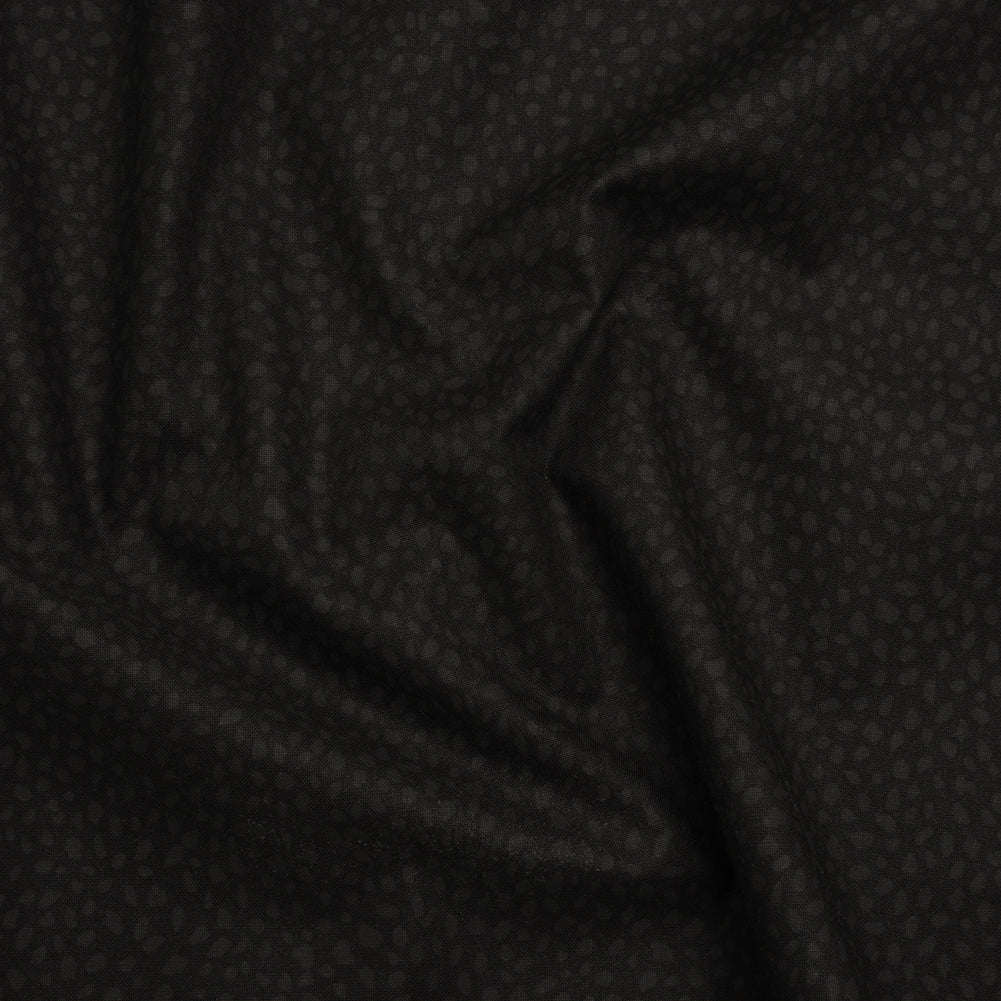 Printed Quilting Cotton by Ghazal Razavi for FIGO Studio - Black on Black Spotty - Dusk Collection - Joann Fabrics