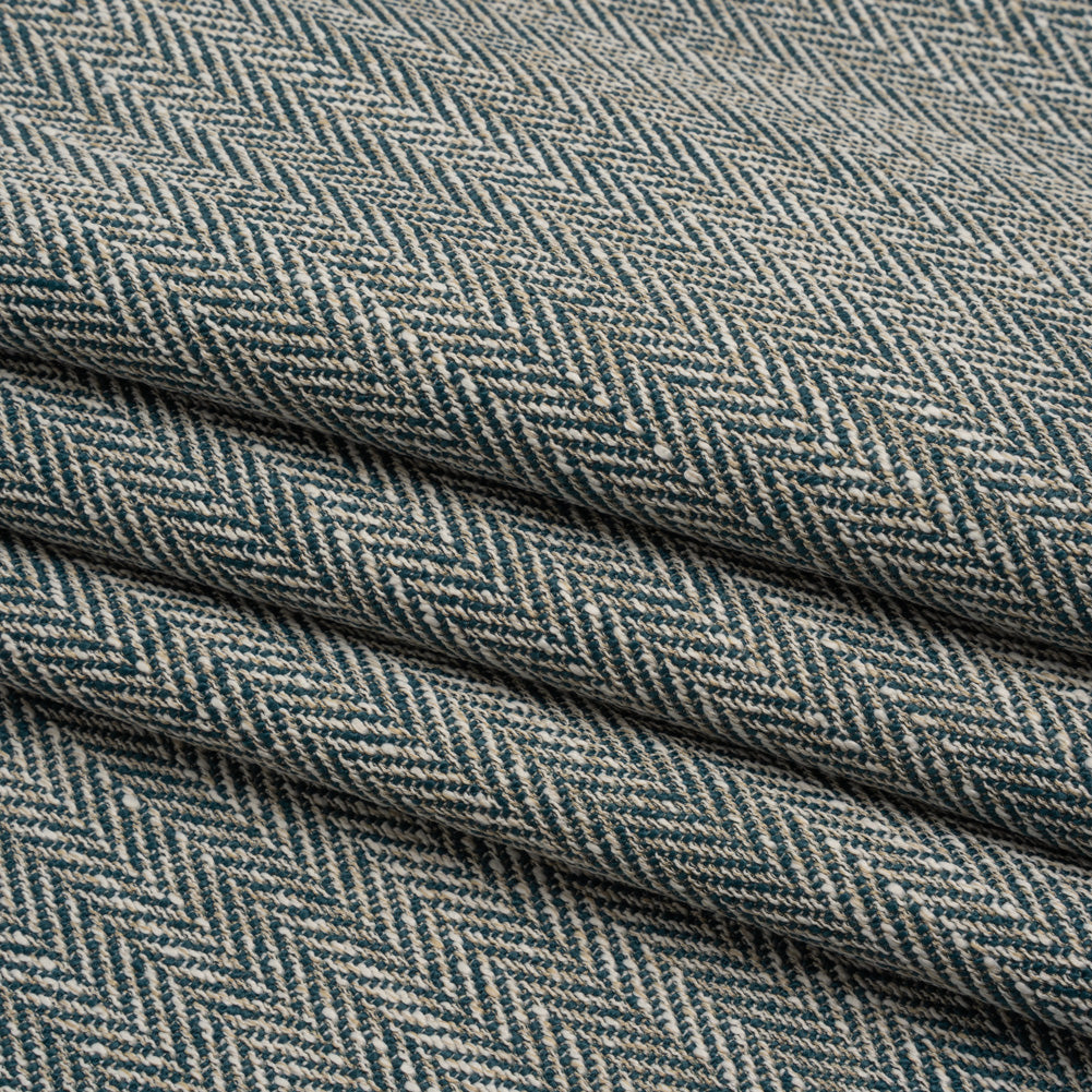 Recycled Polyester Home Decor Twill - Peacock Herringbone - British Imported - Joann Fabrics