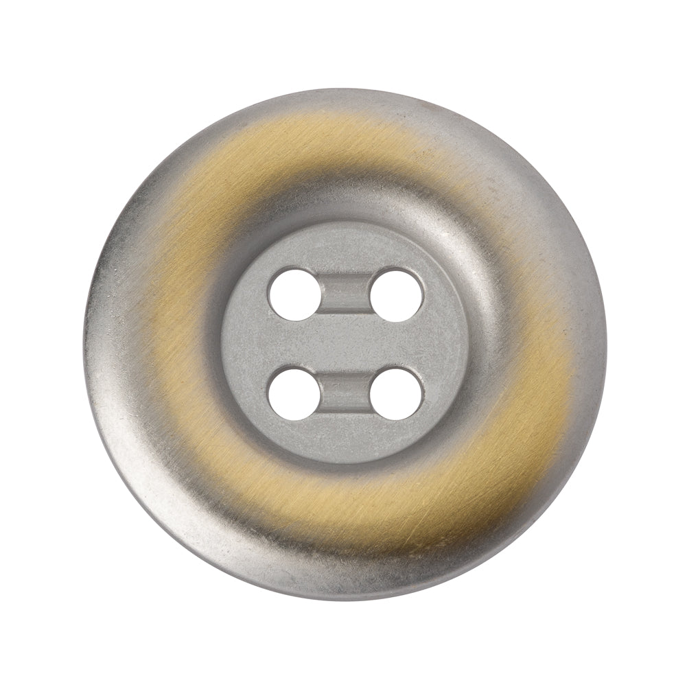Metal 4-Hole Button - 48L/30.5mm - Brushed Silver and Gold Ombre - Joann Fabrics
