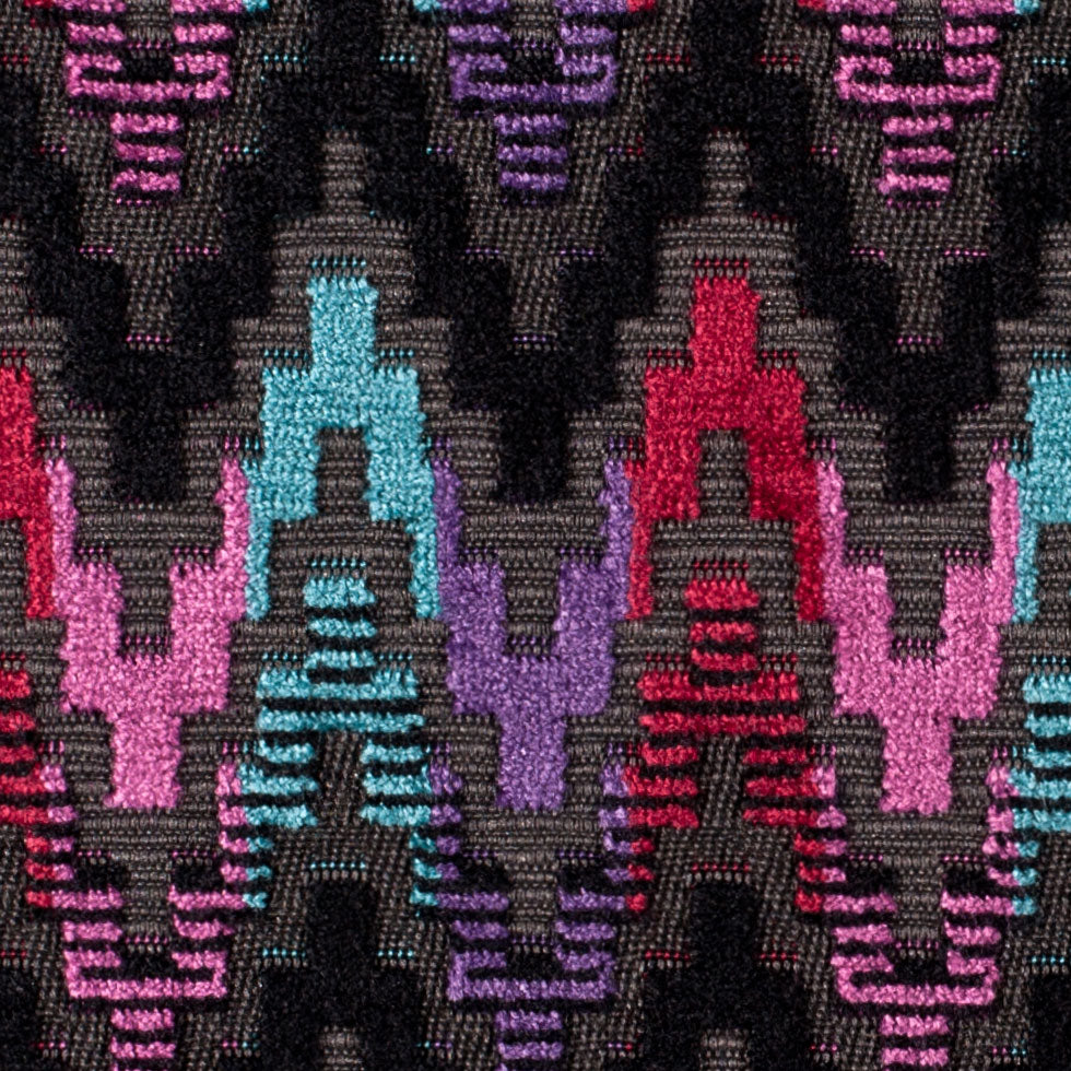 Zwart/Multi 6489 Ikat Velvet - Joann Fabrics
