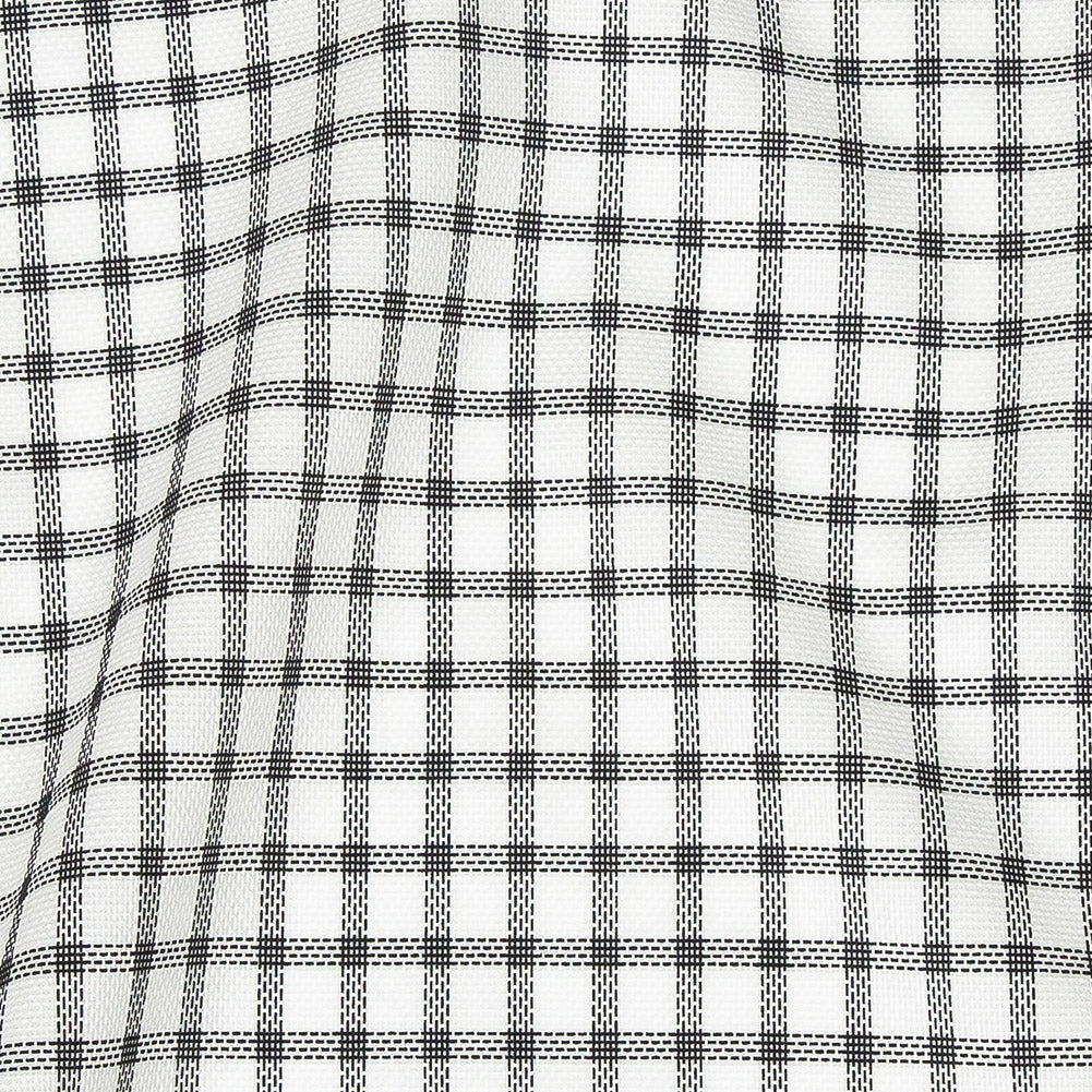 Premium Black and White Plaid Basketweave Cotton Shirting - Joann Fabrics