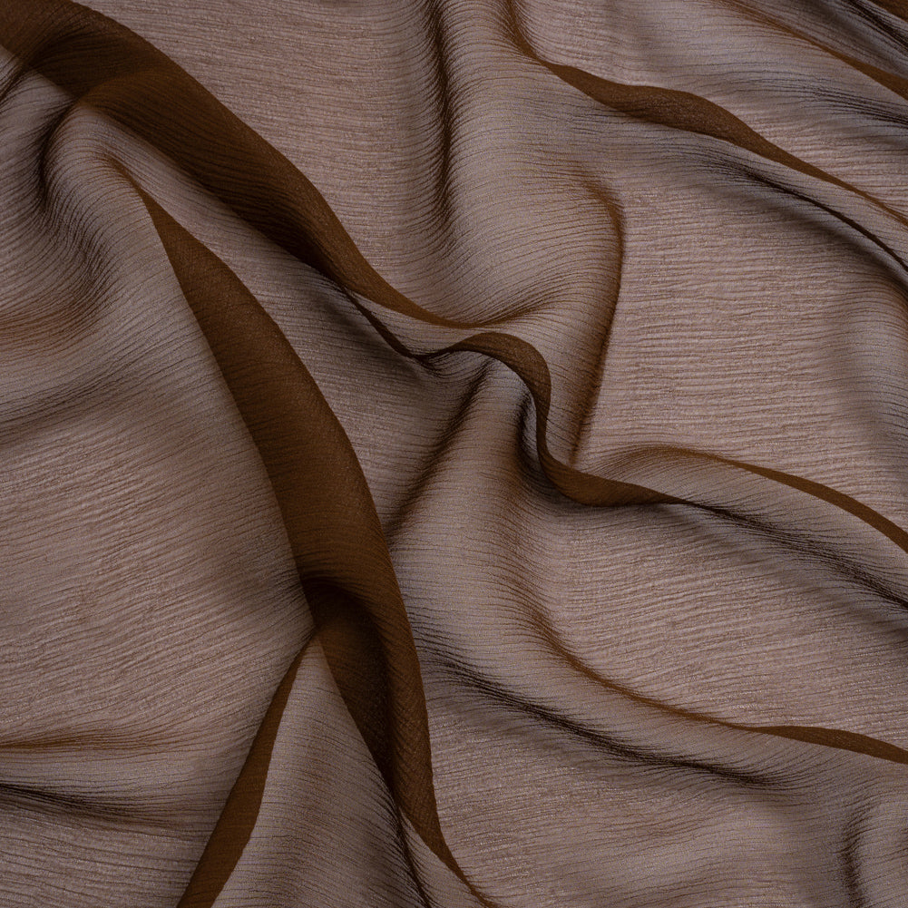 Crinkled Silk Chiffon - Chocolate - Premium Collection - Joann Fabrics