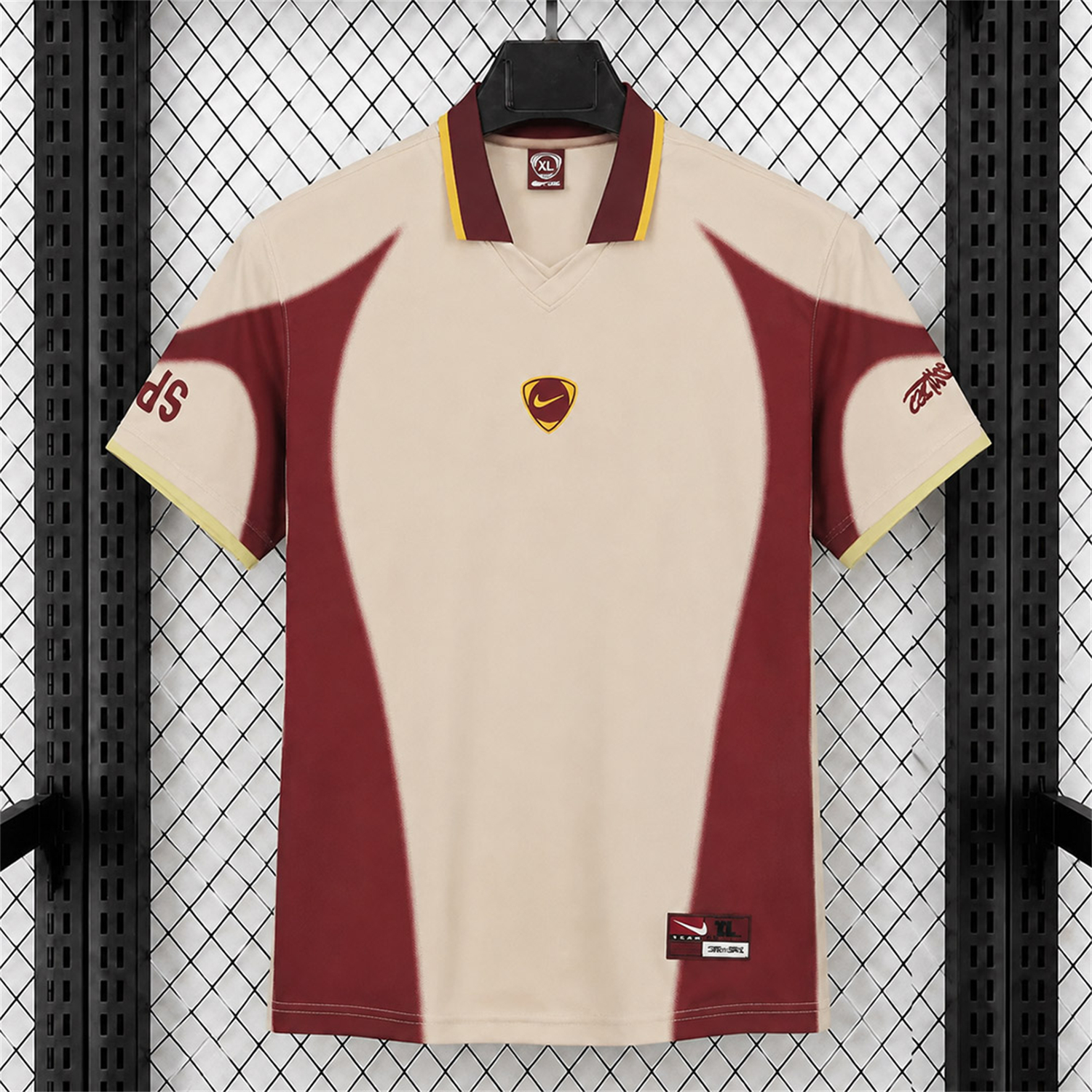 Spain 2026 T90 Off‐white Retro Style Jersey - Fans Version - UnitedFutballJersey