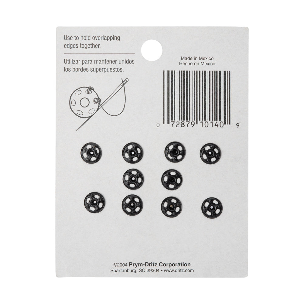 Dritz Sew On Snaps Size 1/0 - Black, 10ct - Joann Fabrics