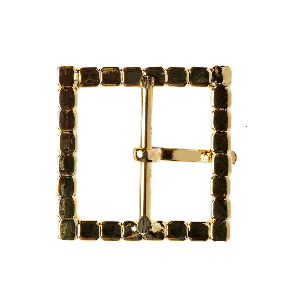 Swarovski Crystal and Gold Square Rhinestone Buckle - 1.375