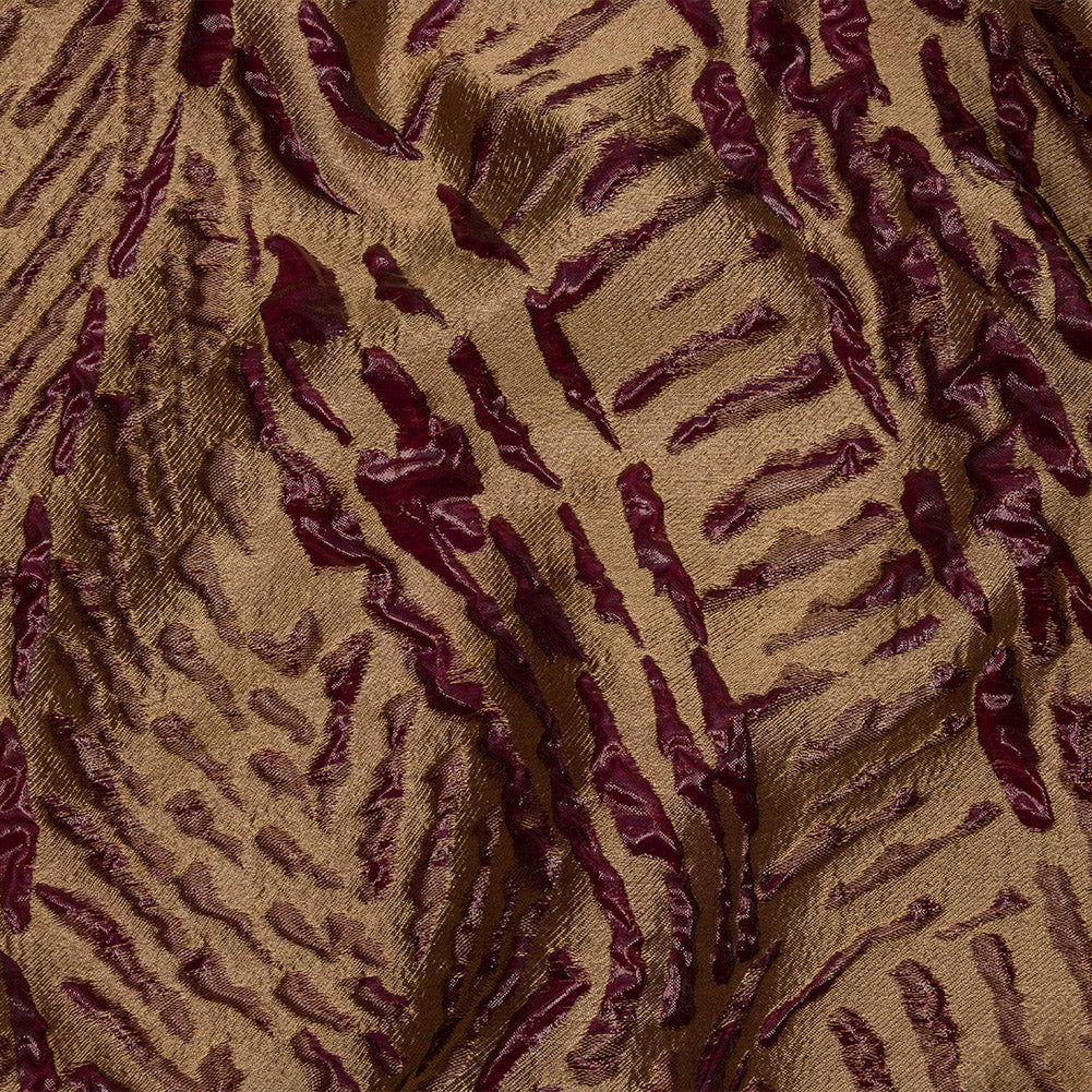 Metallic Wine and Gold Abstract Luxury Brocade - Joann Fabrics