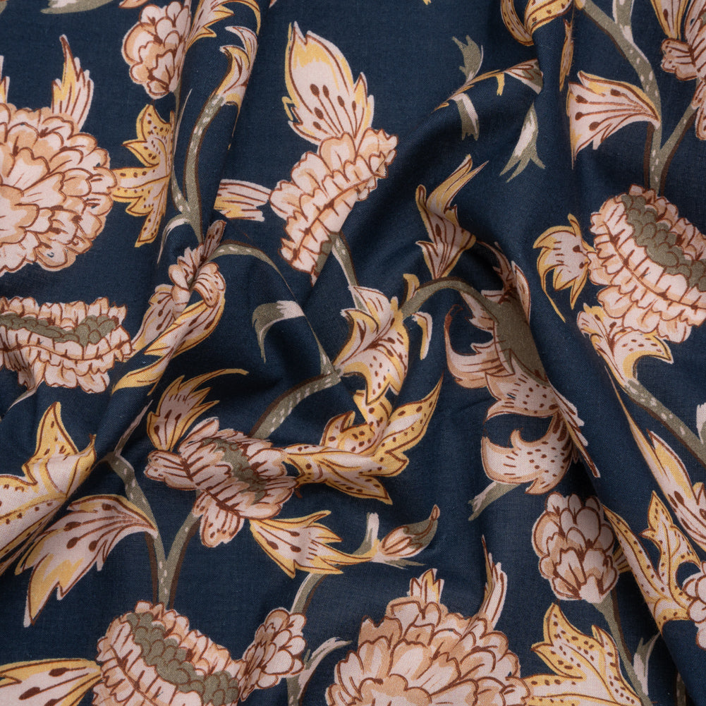 Cotton Voile Print - Navy Leafy Floral - Mood Exclusive Whispering Willows - Joann Fabrics
