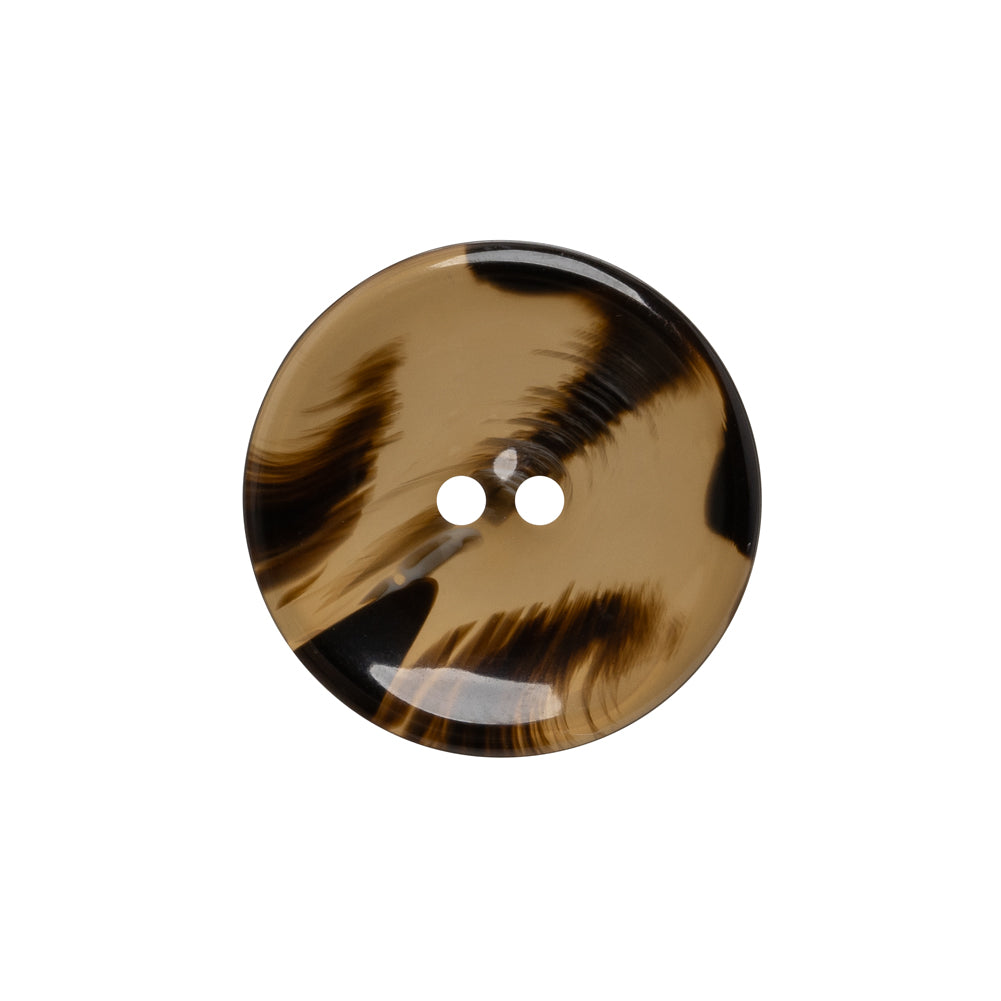 Plastic 2-Hole Button - 35L/22mm - Brown and Black Translucent Rolled Rim - Joann Fabrics