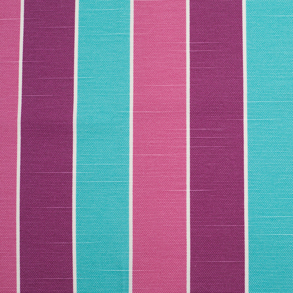 Spanish Aqua/Purple/Pink Striped Poly-Cotton Woven - Joann Fabrics