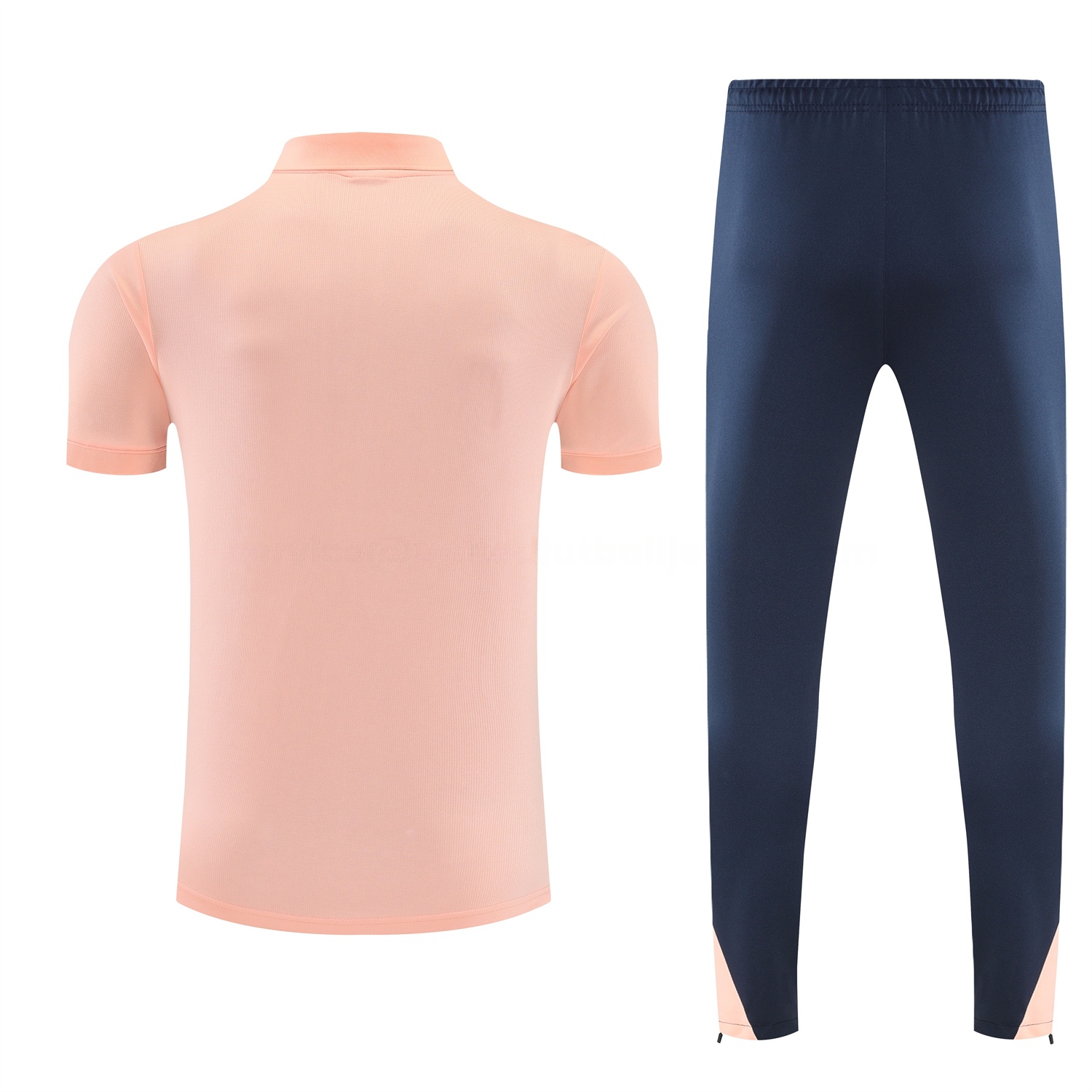 Barcelona 25-26 POLO Short-Sleeve Training Set - Pink Top and Dark Blue Pants - UnitedFutballJersey