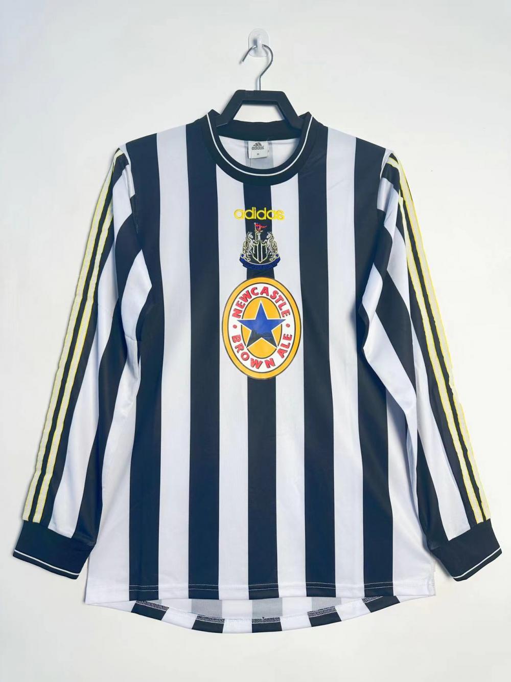 1997-1999 Retro Long Sleeve Newcastle United Home Soccer Jersey 1:1 Thai Quality