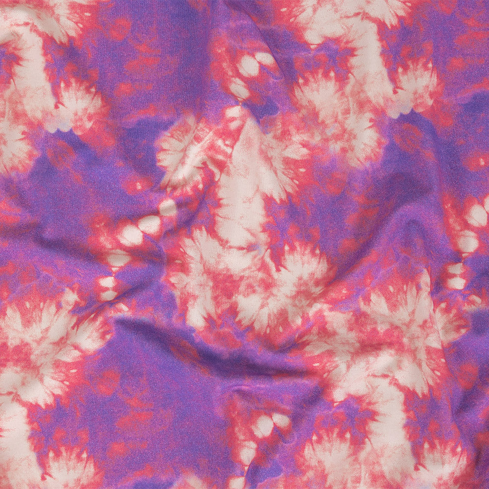 Pink and Purple Tie Dye Caye UV Protective Compression Swimwear Tricot with Aloe Vera Microcapsules - Joann Fabrics