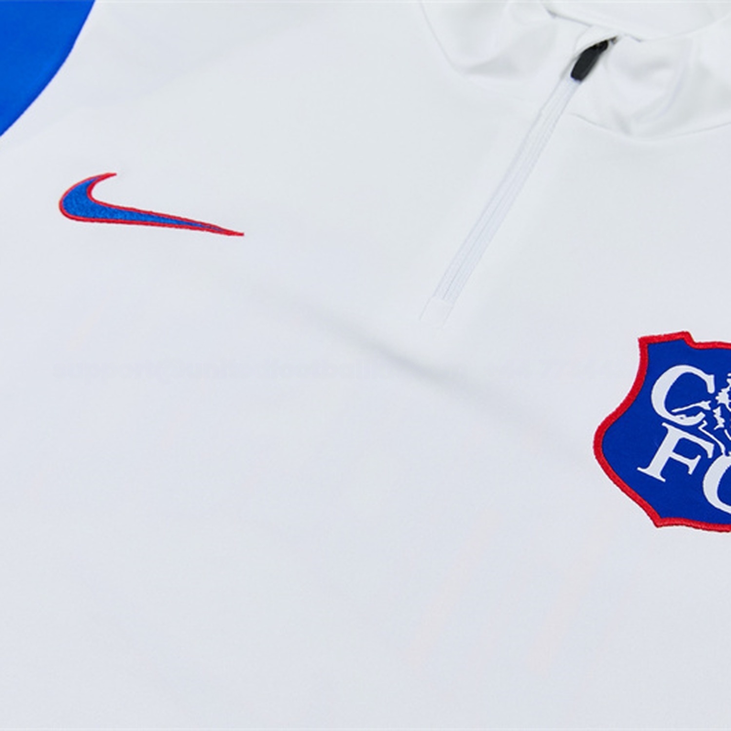 C.H.E.L.S.E.A 26-27 Kids Long Sleeve Training Set - White Top & Royal Blue Pants - UnitedFutballJersey